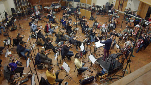 Recording orchestra at Air Lyndhurst